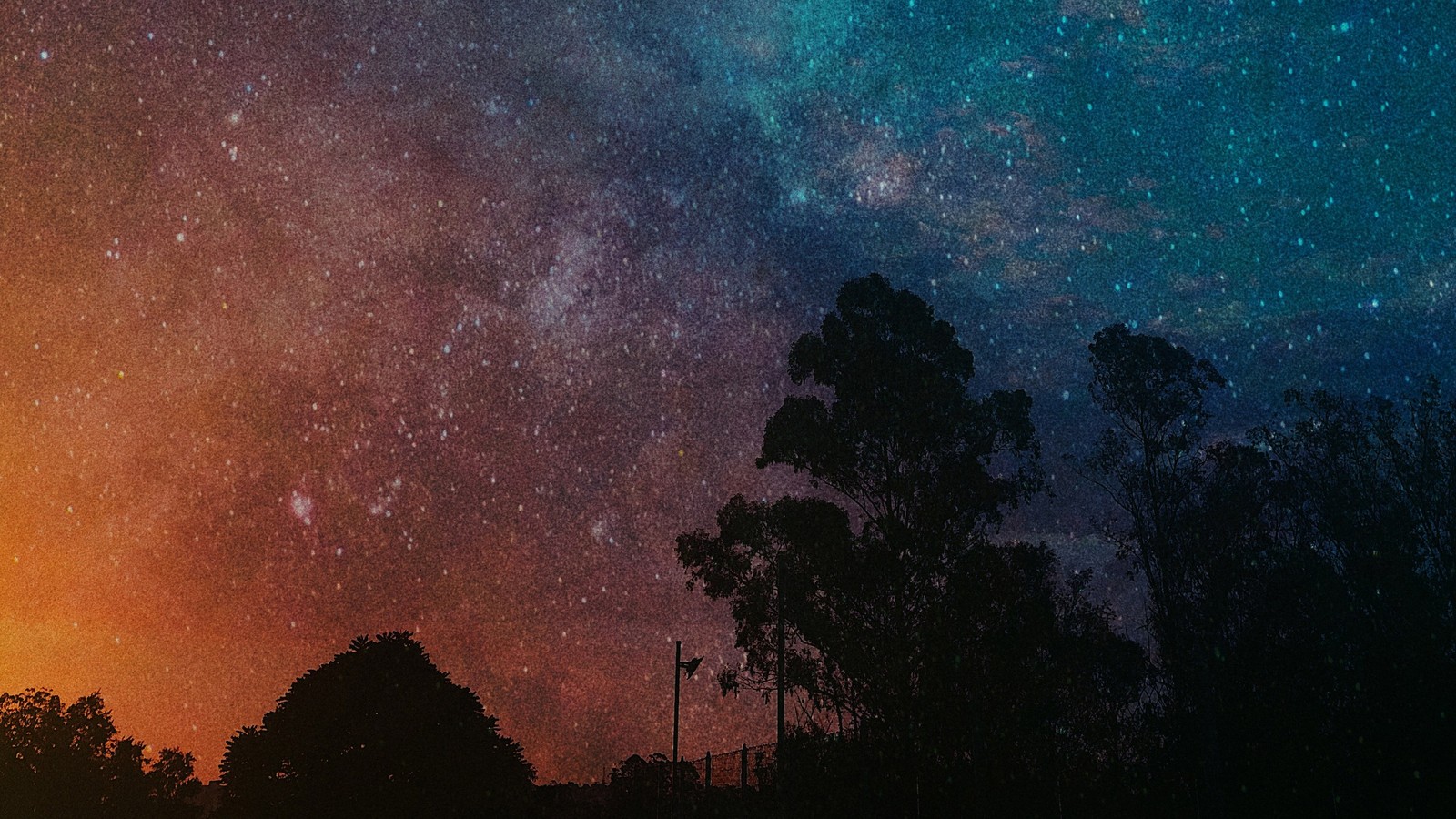 Uma vista de um céu noturno com muitas estrelas (noite, céu, estrelas, cenário, natureza)