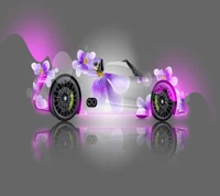 Floral Elegance on a Sleek Car Design