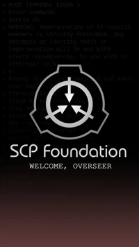 Интерфейс терминала Фонда SCP: Добро пожаловать, Надзиратель