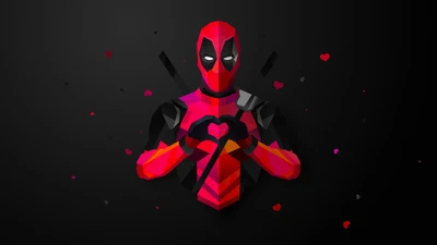 Deadpool Forming a Heart: A Bold Marvel Icon in 4K