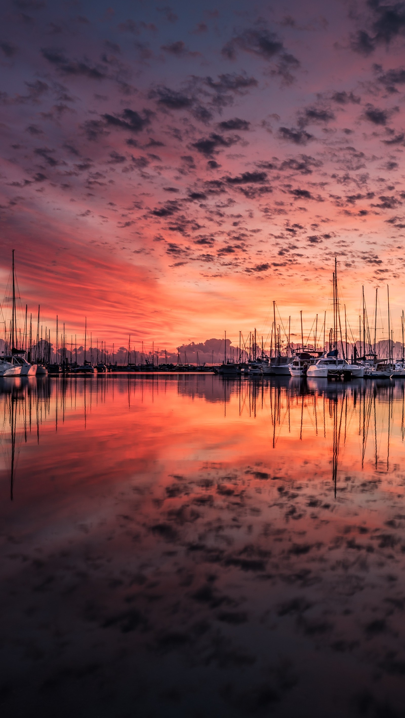 Lade wolken, landschaft, ozean, hafen, meer Hintergrund herunter