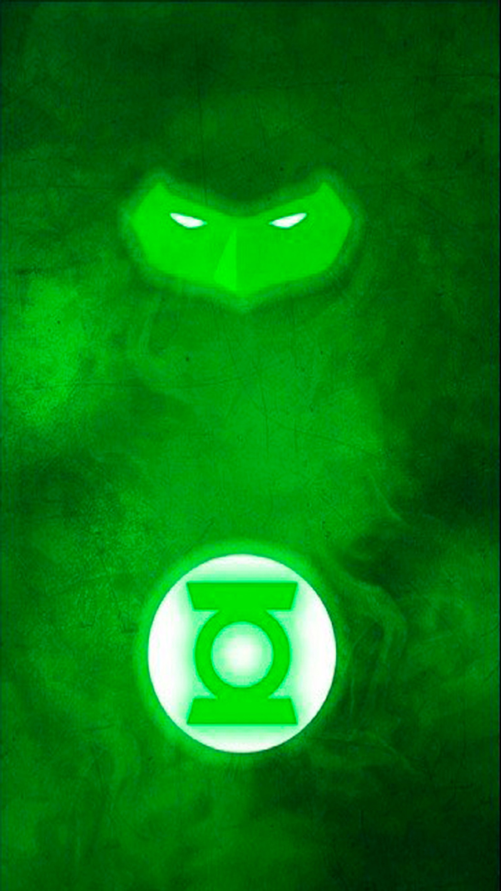 Green lantern logo on a green background (comics, dc, green lantern)