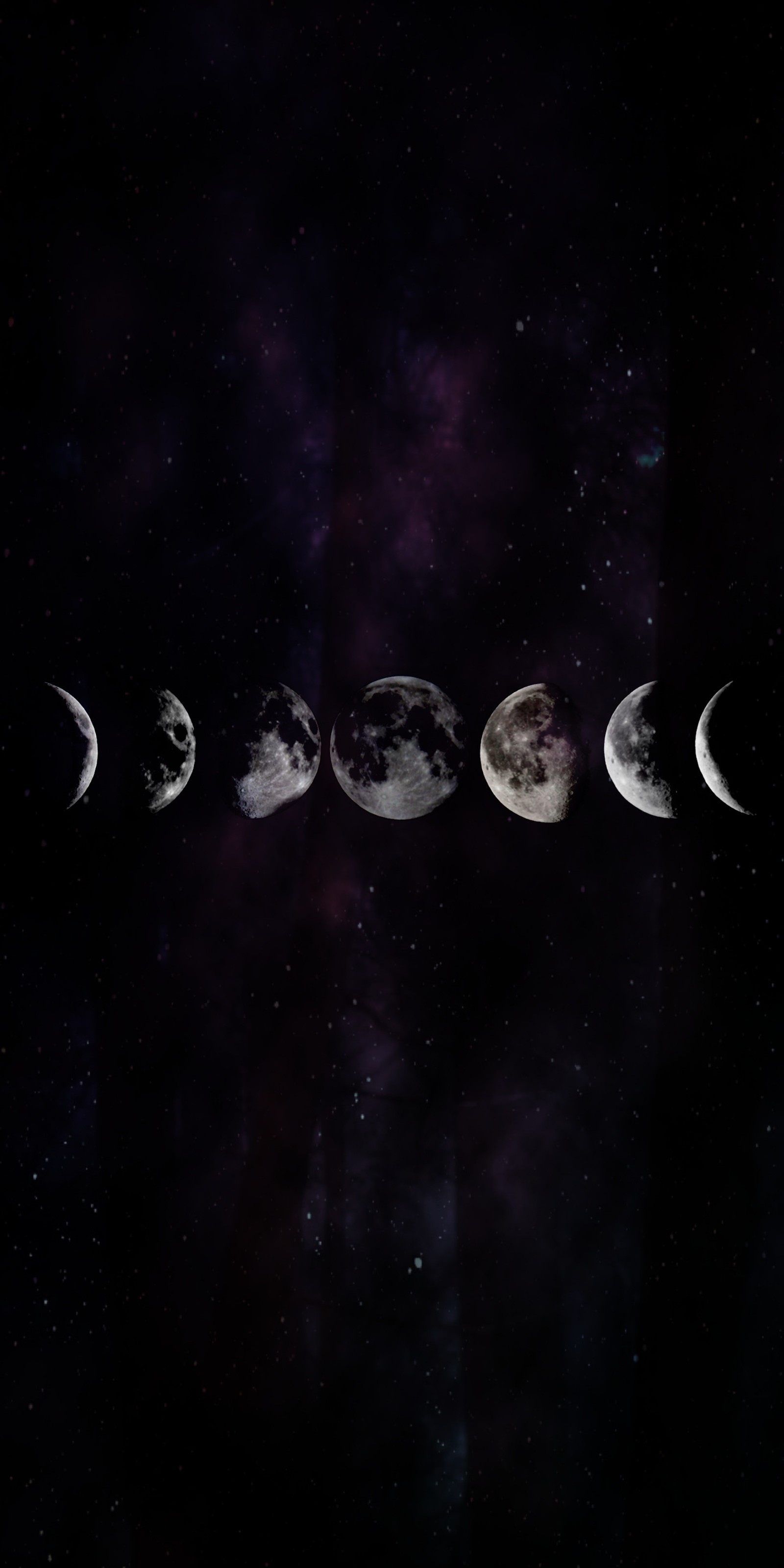 galaxy, moon, phase, space, stars Download Wallpaper