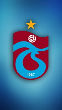 Papel de parede do logo do Trabzonspor com cores bordô e azul