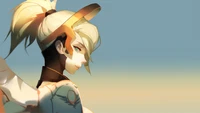 mercy, overwatch, video game wallpaper