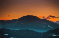 mount st ursula, pico, amanecer, crepúsculo, atardecer