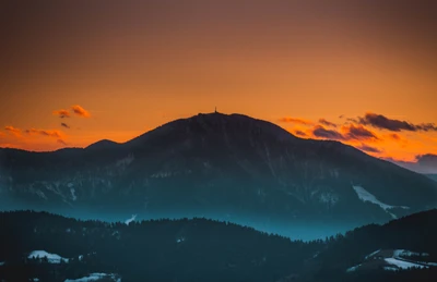 mount st ursula, пик, рассвет, сумерки, закат