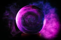 purple, violet, light, sphere, ball wallpaper