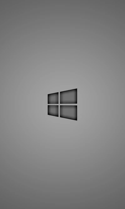 Fondo de pantalla minimalista de logo gris de Windows para teléfonos