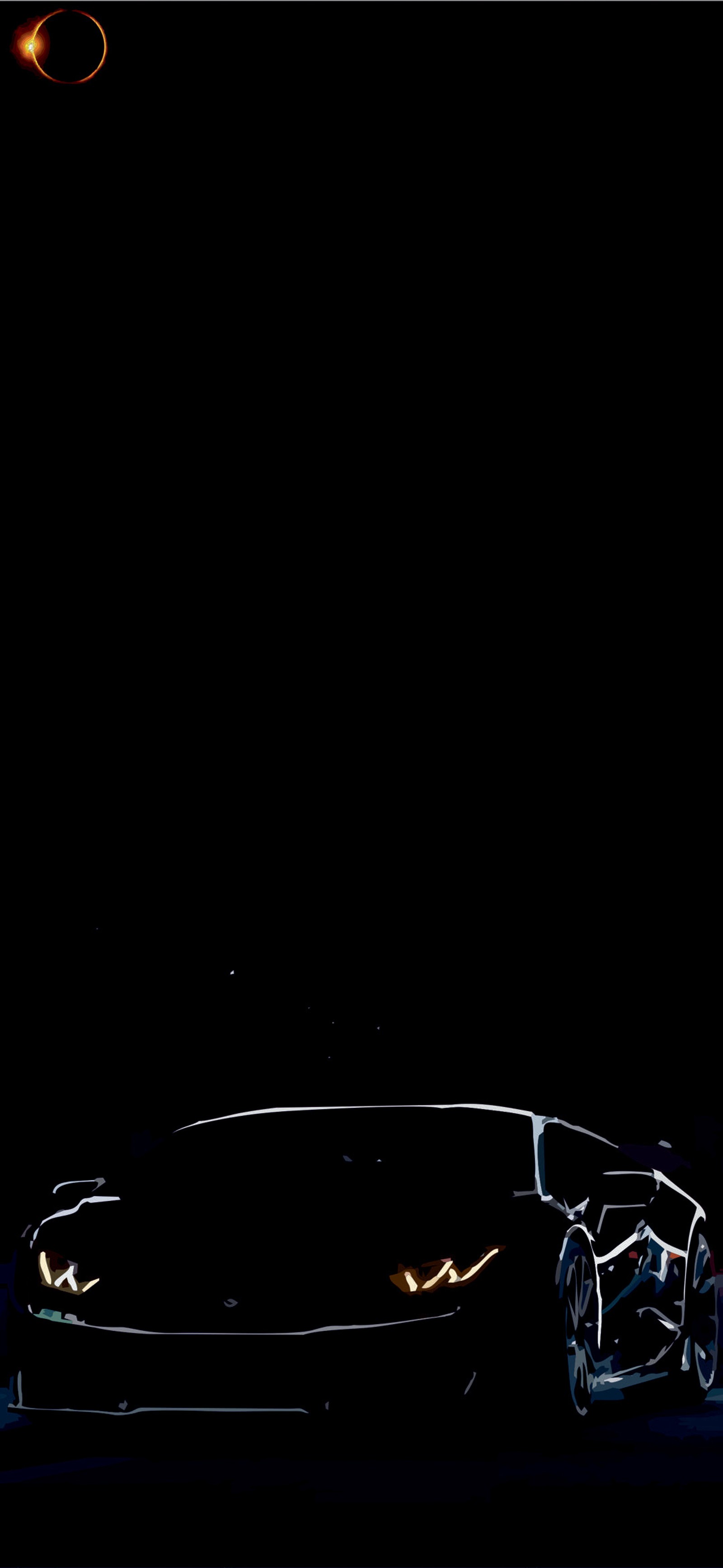 black, car, lamborghini, neon, night Download Wallpaper