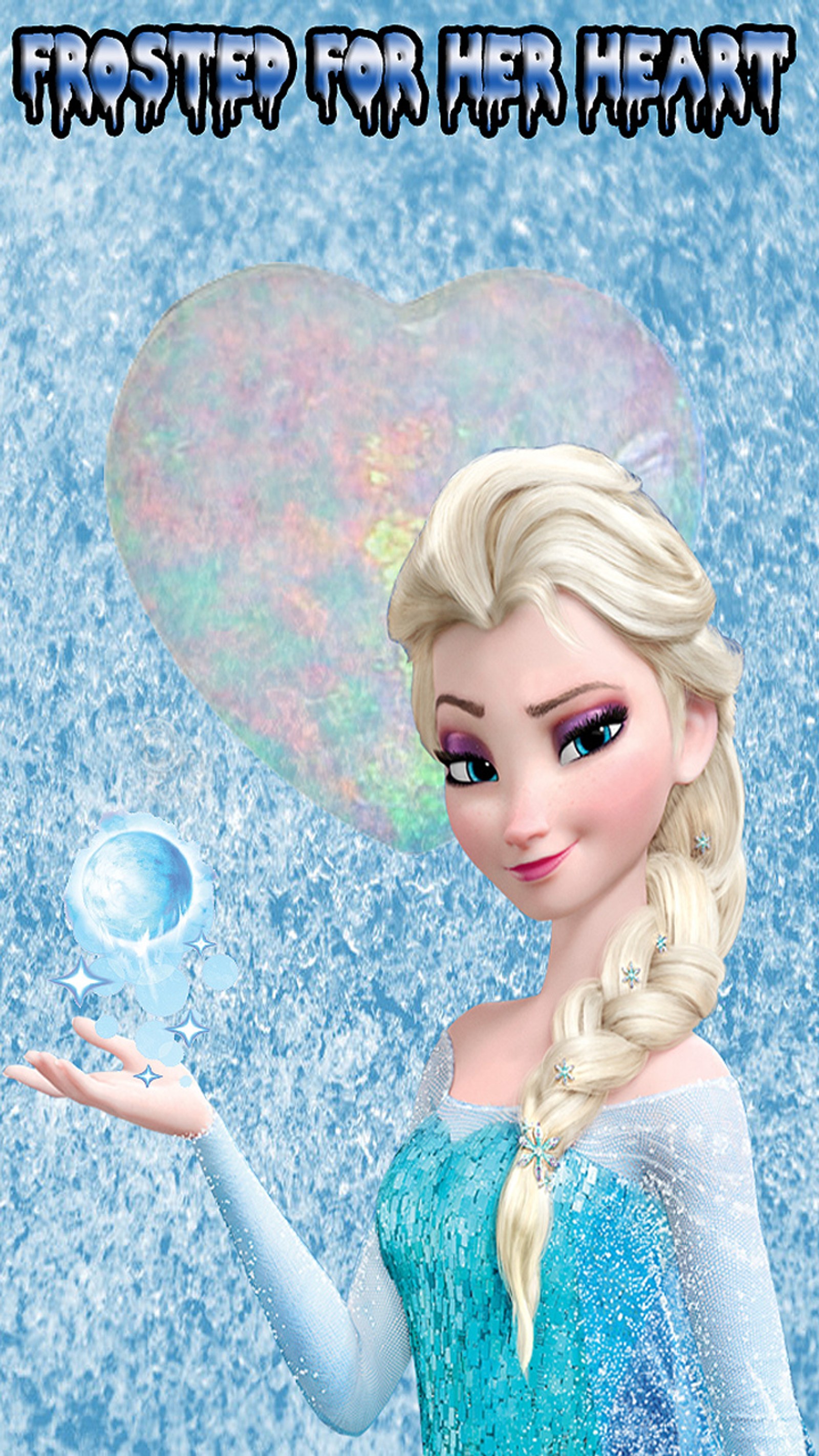 elsa, frost, frozen, heart, ice wallpaper