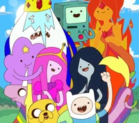 Temps d'aventure : Finn, Jake et leurs amis s'unissent dans un monde de dessins animés coloré