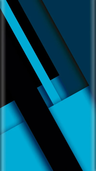 abstract, black, blue, edge style, s7