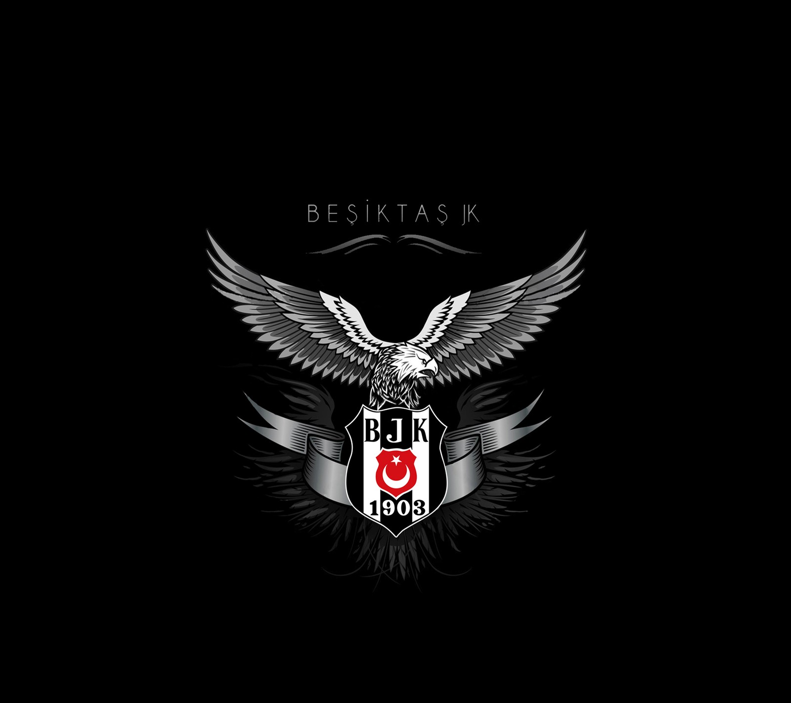 Lade besiktas, bjk, schwarz, adler, karakartal Hintergrund herunter