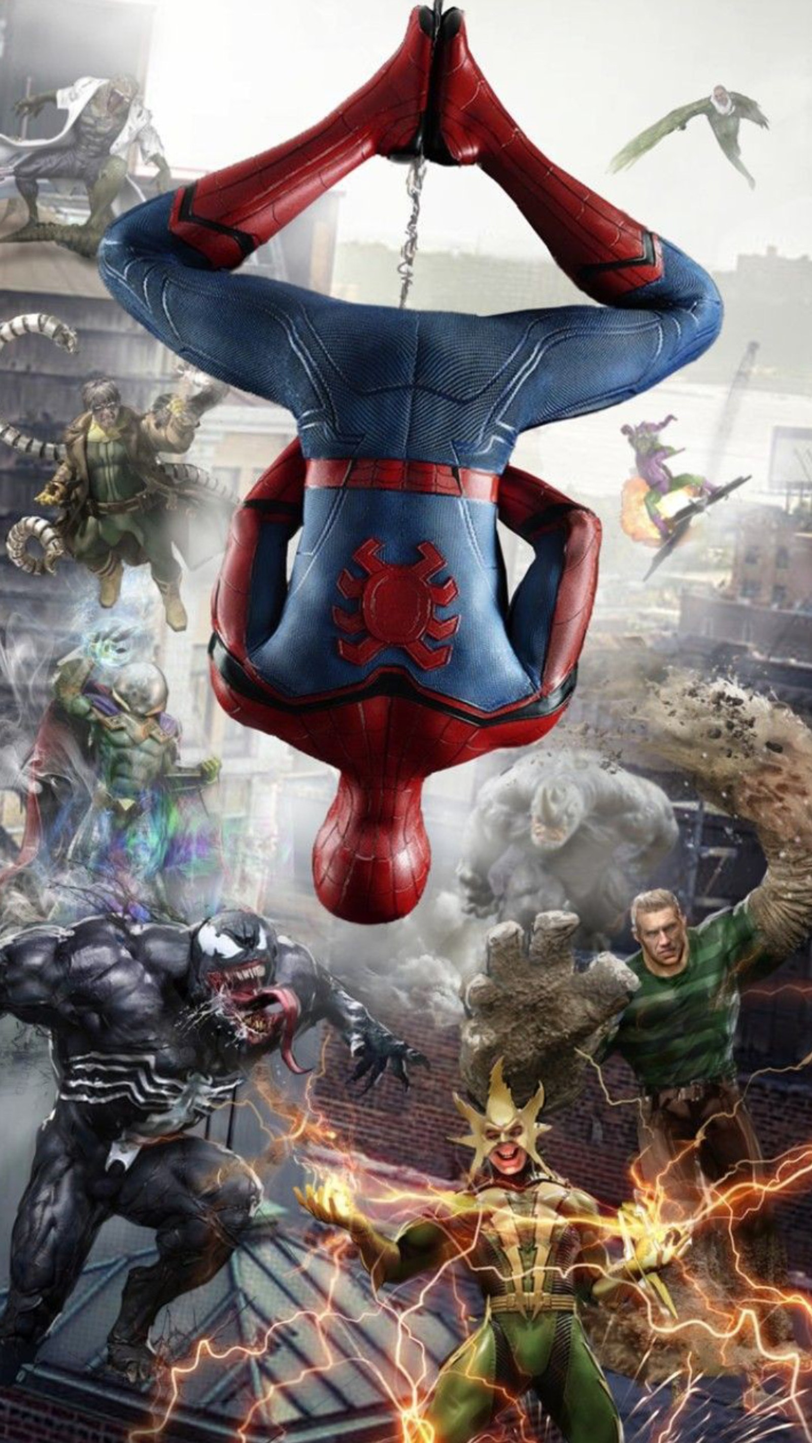 Une affiche de l'incroyable spider-man et de la lanterne verte (spiderman, araignée, homme, flash, marvel)