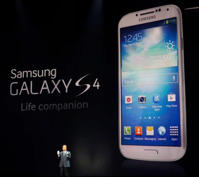 Launch-Event des Samsung Galaxy S4 mit dem Gerät als "Lebensbegleiter