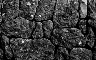 Monochrome Igneous Rock Wall Pattern