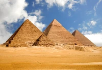 great pyramid of giza, great sphinx of giza, egyptian pyramids, pyramid, monument wallpaper