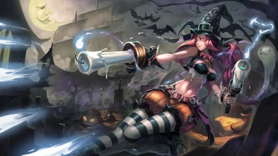 miss fortune, lol, league of legends, jeu vidéo, halloween