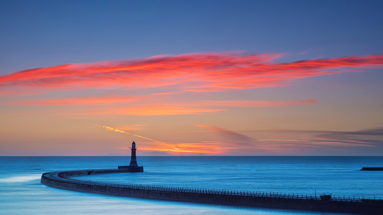 Lade bunt, himmel, meer, leuchtturm, landschaft Hintergrund herunter