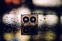 reflexion, wasser, compact cassette, zeichnung, musik