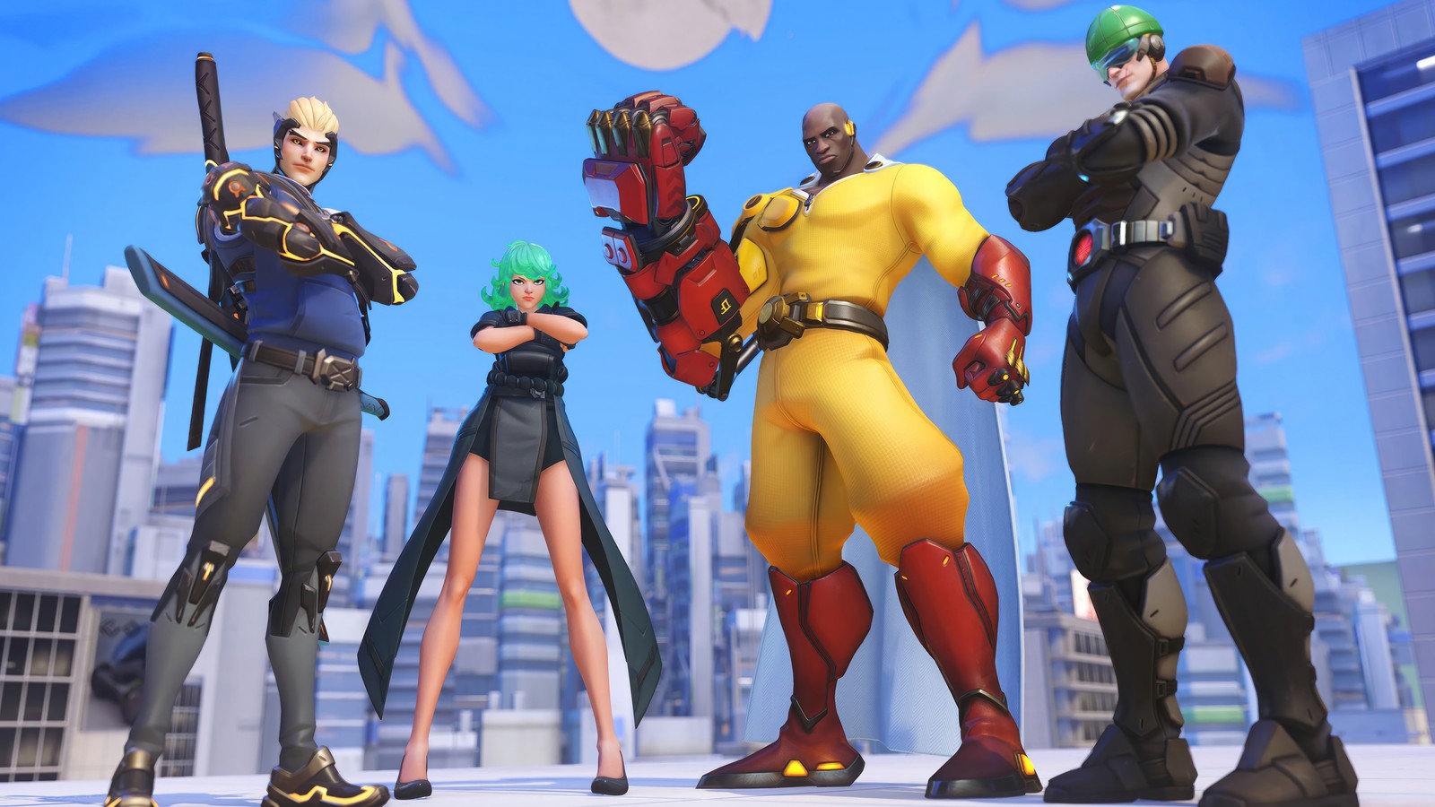 Lade overwatch 2, videospiel, overwatch, one punch man, doomfist Hintergrund herunter