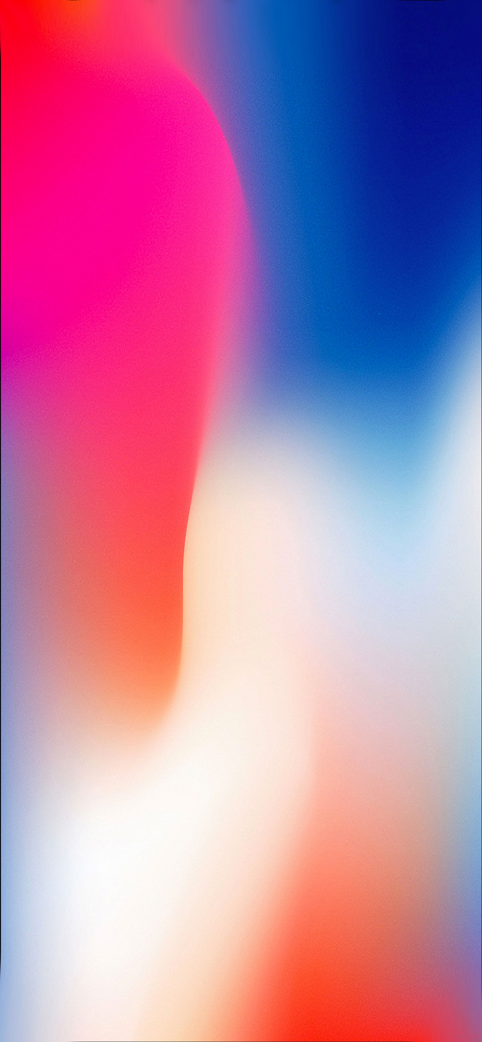 Image floue d'un fond rouge et bleu avec un vase blanc et rose (coloré, magenta, bleu électrique, motif, pêche)