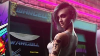 Judy Alvarez: Icono atrevido de Cyberpunk 2077 en un entorno de arcade retro