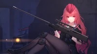 anime, girls frontline, video game, sniper, rifle