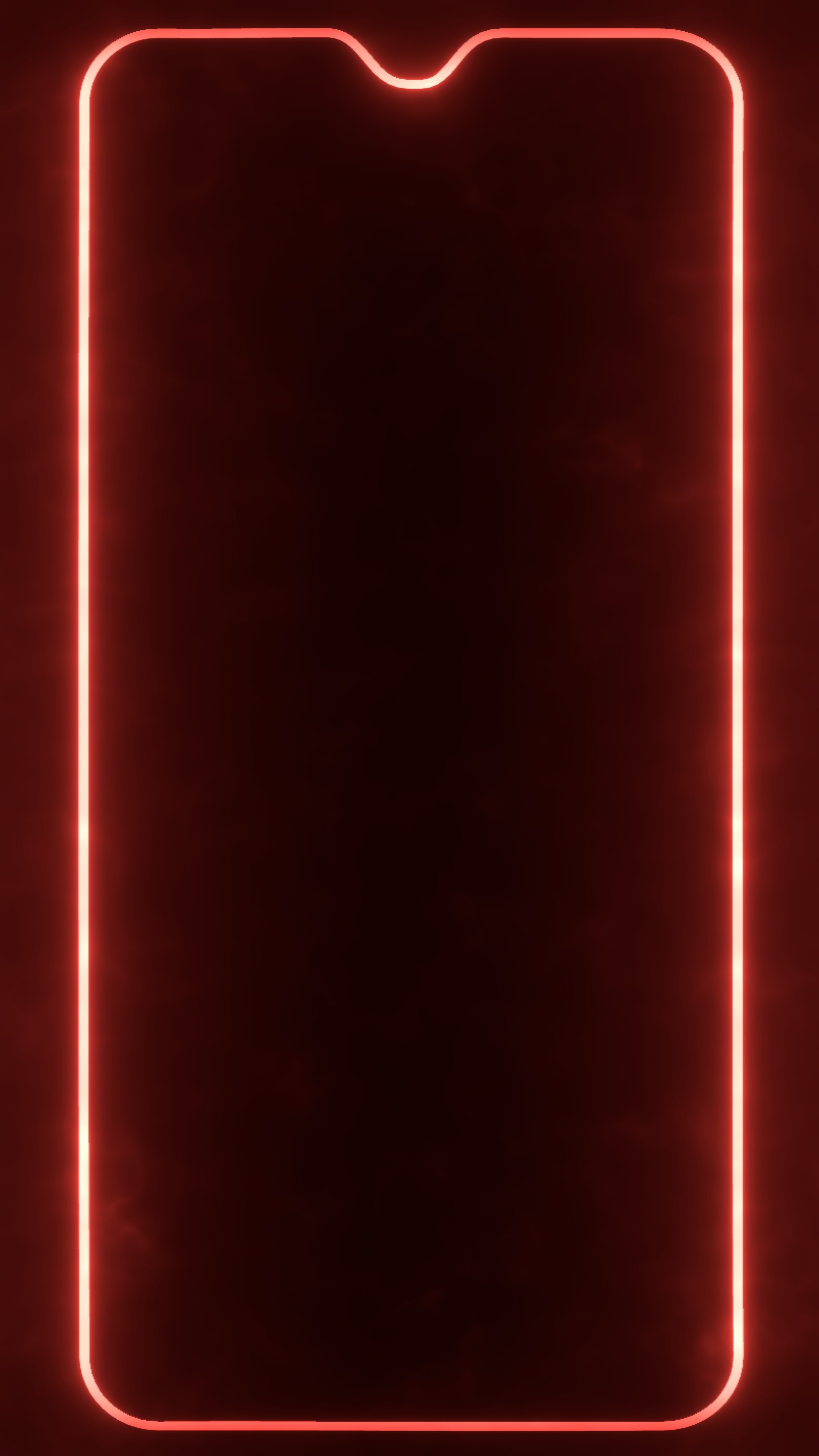 Neon red frame with a glowing rectangle on a black background (amoled, dark, frame, light, neon)