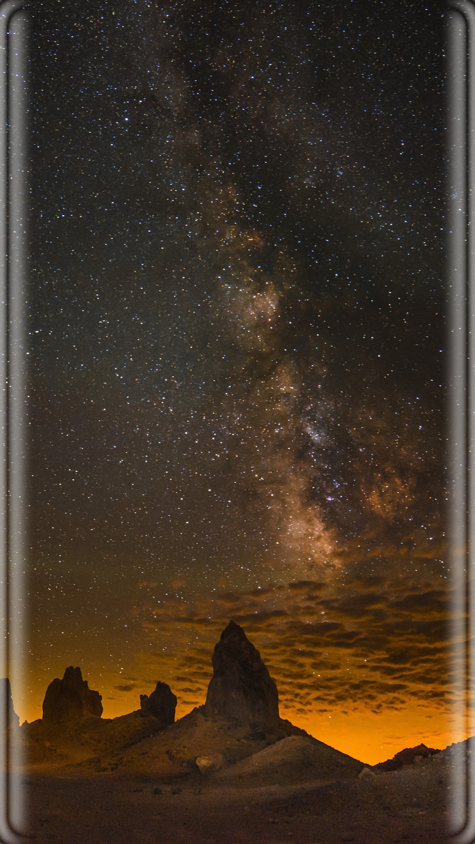 Céu estrelado com algumas nuvens e algumas estrelas (borda, ouro, paisagem, natureza, céu)