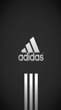 Logo de Adidas con las icónicas tres rayas sobre un fondo oscuro