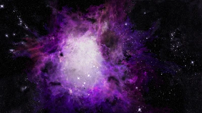 Vibrant Purple Nebula in the Orion Constellation: A Cosmic Masterpiece.