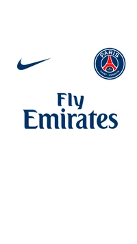 Camisa do Paris Saint-Germain com o logo da Fly Emirates e da Nike