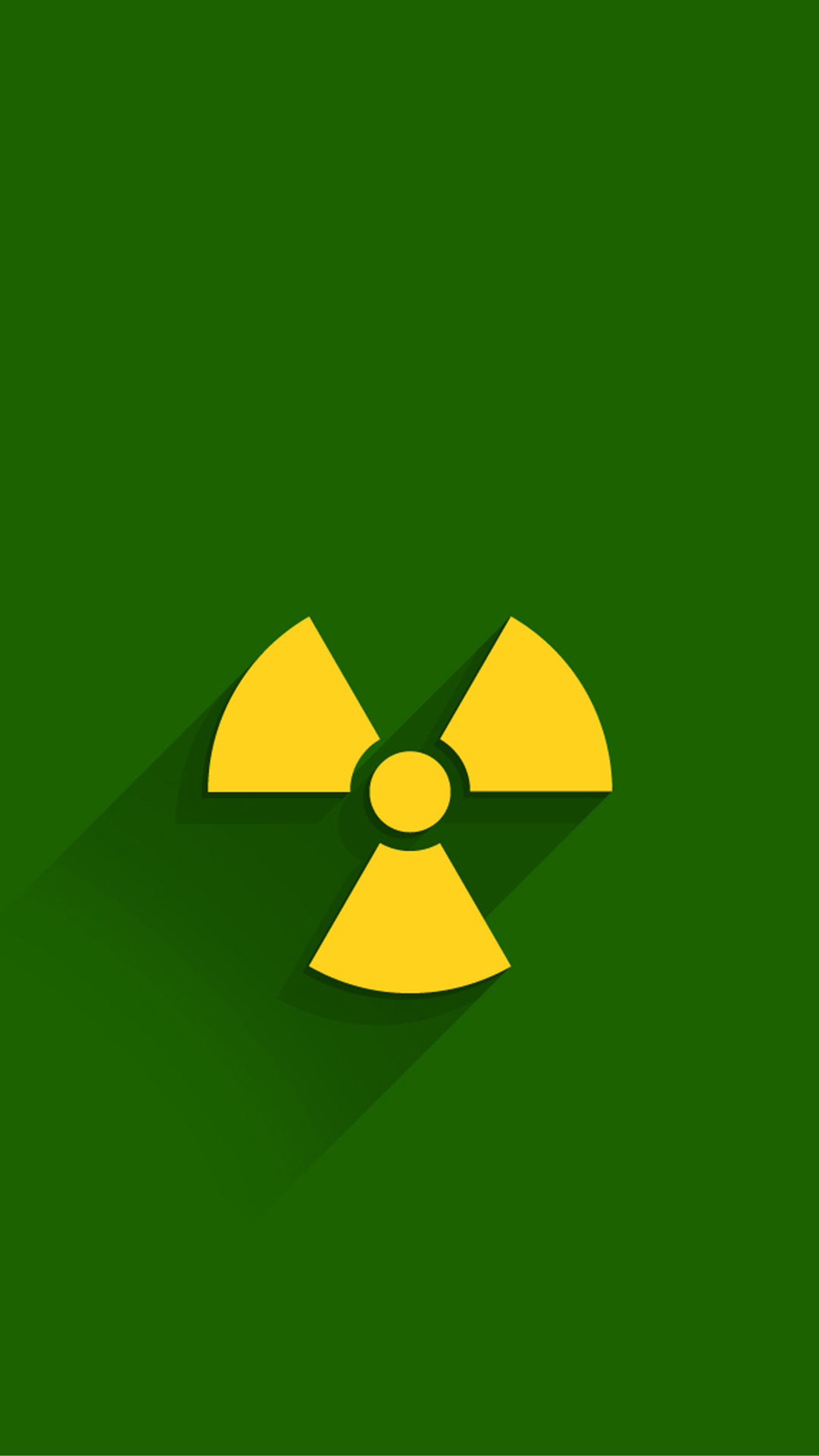 A green and yellow radioactive symbol on a green background (avengers, comics, hulk, marvel, movies)