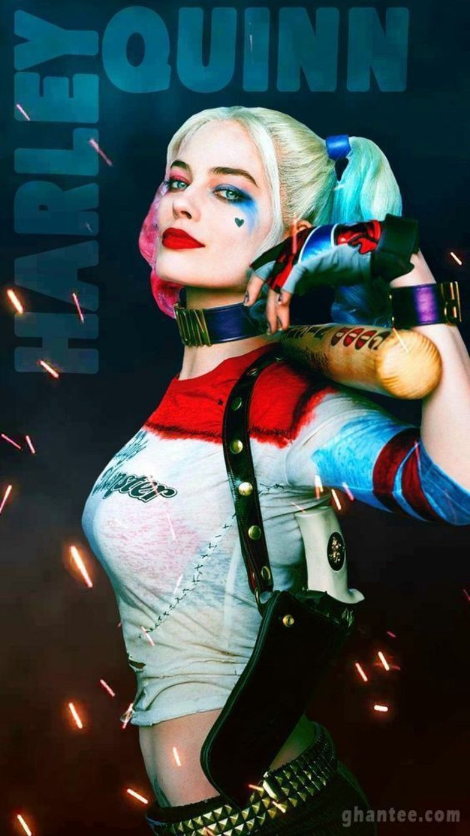 Harley quinn als suizid-mädchen. (fledermaus, mädchen, harley quinn, marvel, trupp)