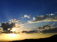 clouds, sky, sun, sunrise wallpaper