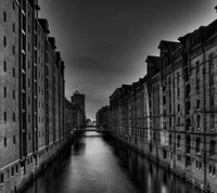 Haunting Reflection of Ghostly Warehouses by the Water