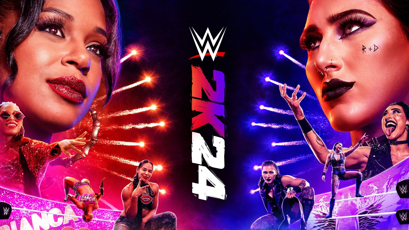 Wwe 21 el nuevo comienzo (wwe 2k24, videojuego, juegos 2024, juegos, fondo de pantalla 4k)