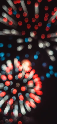 Colorful Fireworks Celebration in a Dark Night Sky