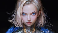 cyberpunk, sci fi, blond, anime mädchen