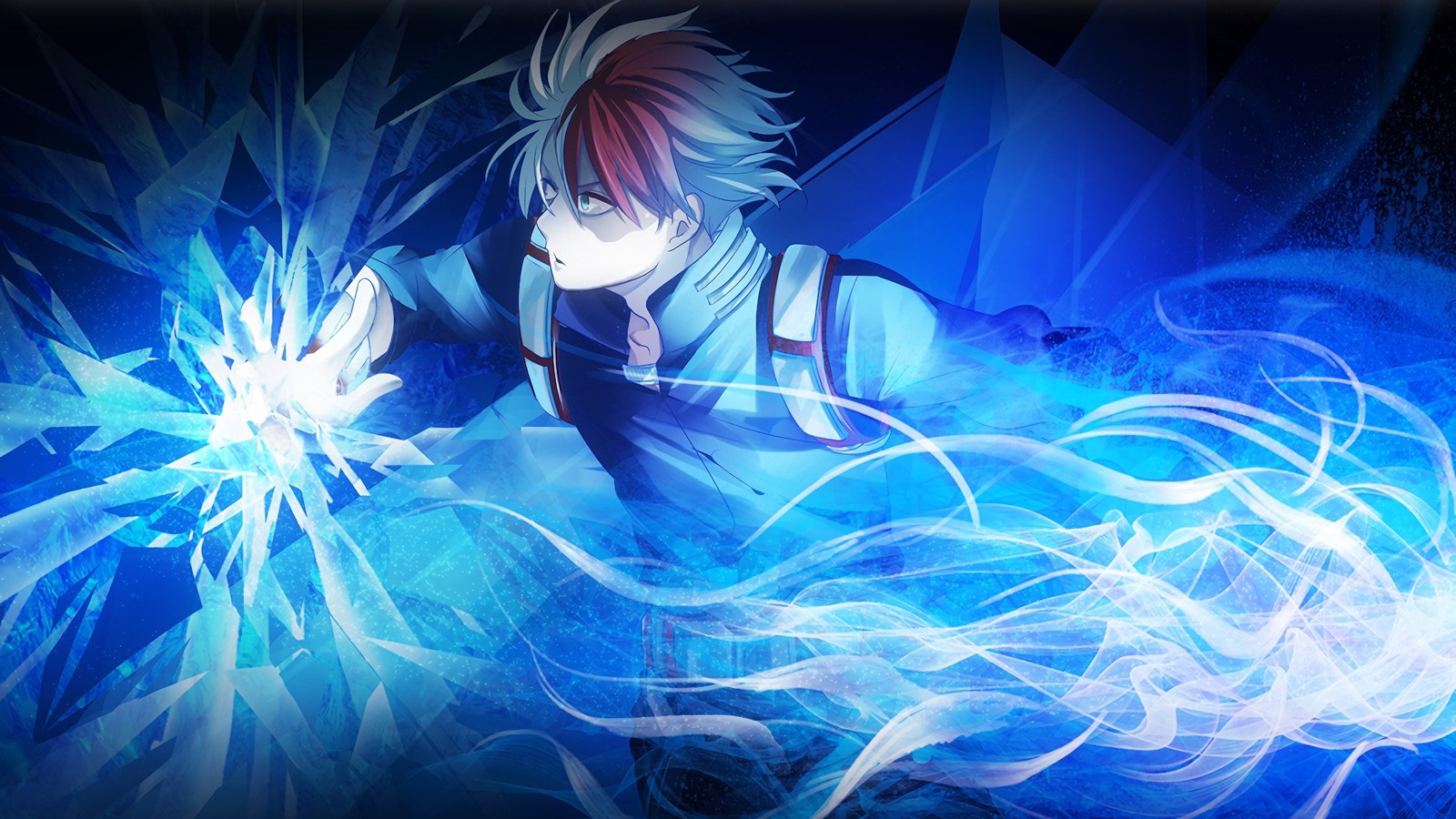 shoto todoroki, ice, boku no hero academia, my hero academia, anime wallpaper