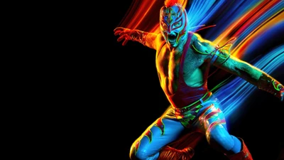 Rey Mysterio in Action: WWE 2K22 Vibrant Gameplay