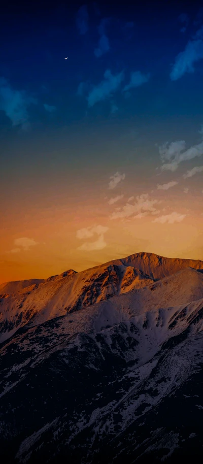 Majestic Mountain Afterglow at Dusk