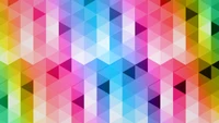 Symmetrical Magenta Triangle Pattern in Vibrant Colors