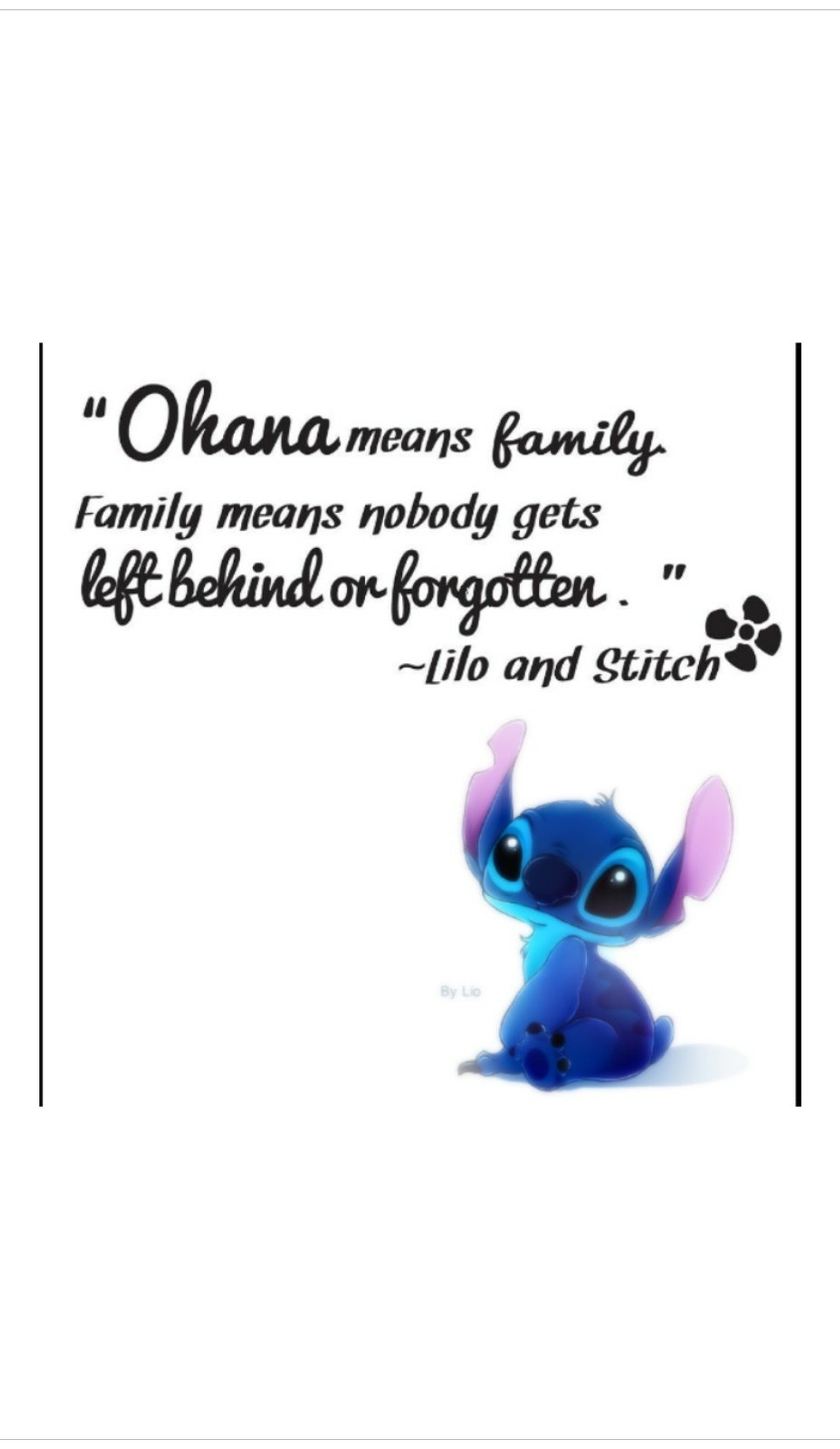 Baixar papel de parede ohana, stitch, stich