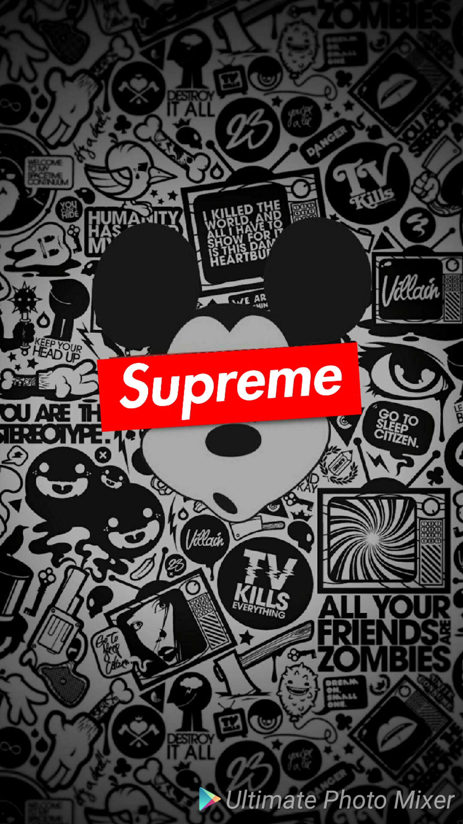 Скачать обои микки, mickey, mickey mouse, мышь, supreme