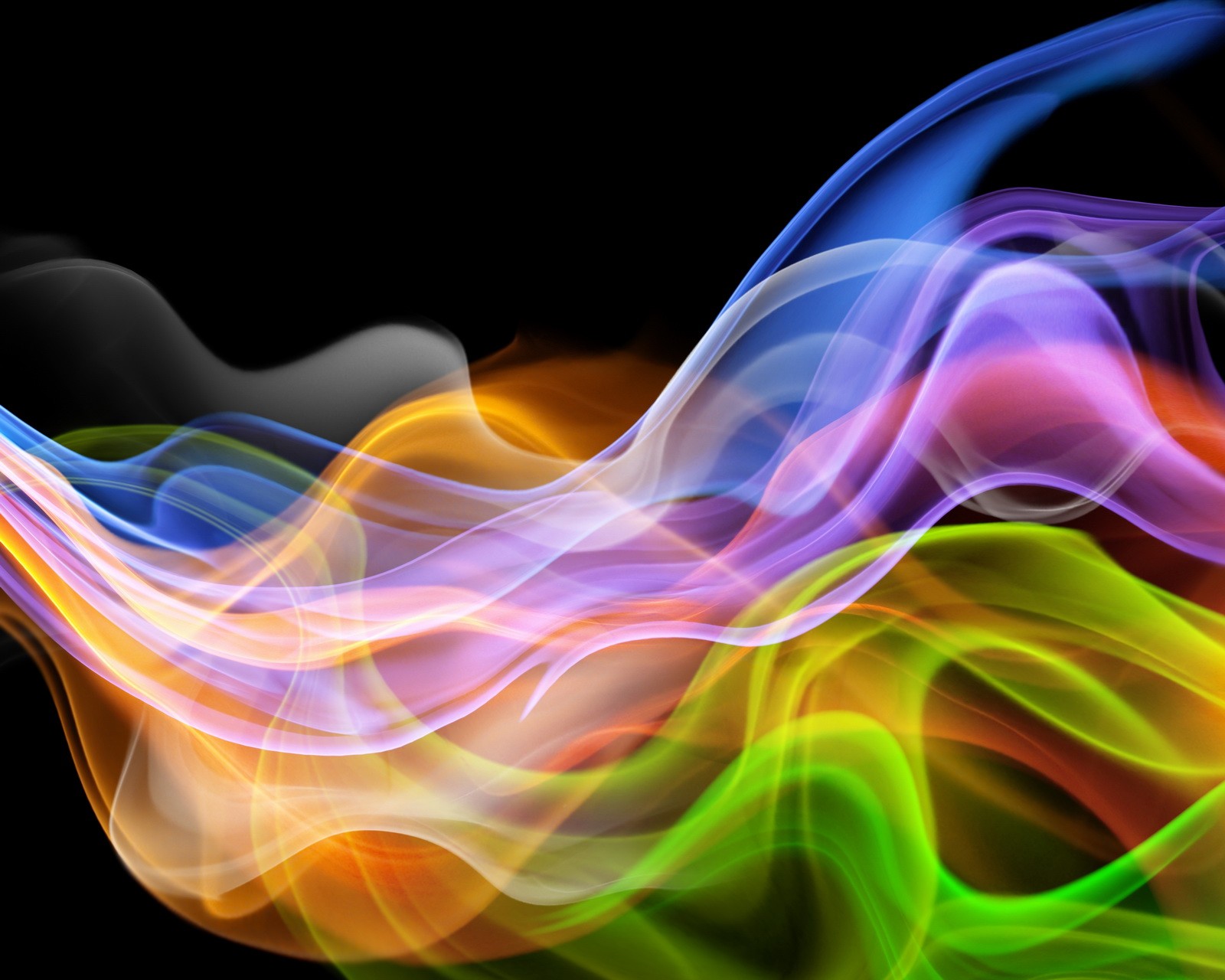 Abstract colorful smoke on a black background (abstract, art, beautiful, colorful, galaxy)