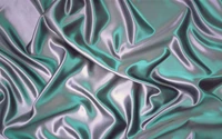 Elegant Aqua Satin Silk Textile with Fluid Patterns