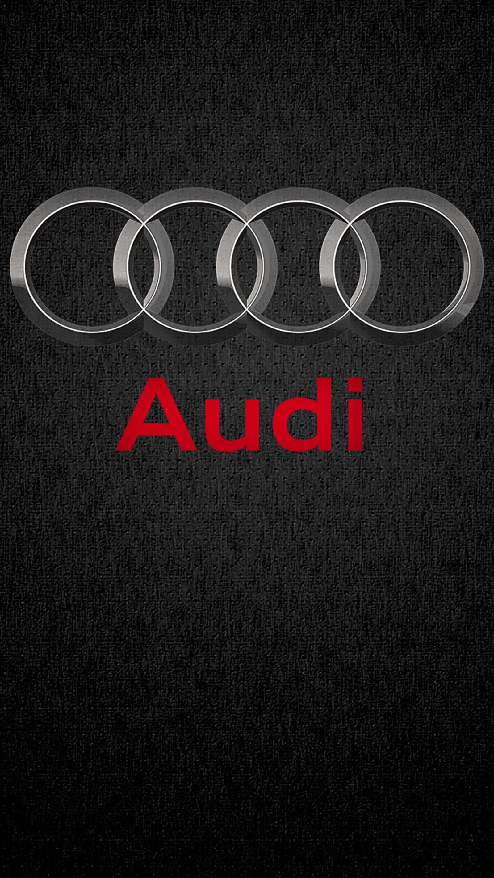 Audi-logo auf schwarzem hintergrund (audi, auto, autos, logo)